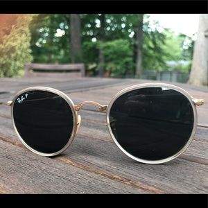 Rayban Round Folding Polarized Sunglasses